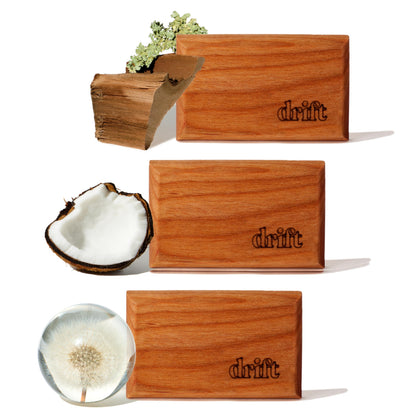 Drift Car Air Freshener - The Original Wood Air Freshener - Car Odor Eliminator - Long Lasting Scent - Metal Clip - Essential Oils - Clean Ingredients - Teak Scent 3 Pack Refill - NO CLIP INCLUDED