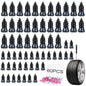 60PCS Tire Repair Rubber Nails, Screw in Tire Repair Nails Kit with a Screwdriver, Tire Repair Screws, Self-Service Tire Plugs Screw Type, Tire Repair First Aid Kit for Car, Motorcycle, Truck
