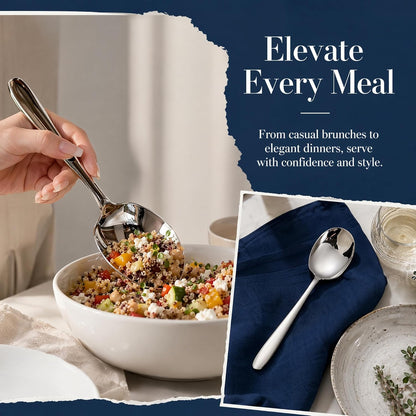 2Pcs Heavy-Duty Large Serving Spoons