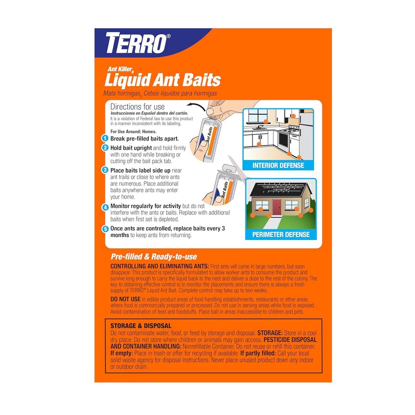 TERRO T300B Liquid Ant Killer Bait Stations 12-Pack - Indoor Ant Traps with Borax Formula, Kills the Queen & the Entire Colony