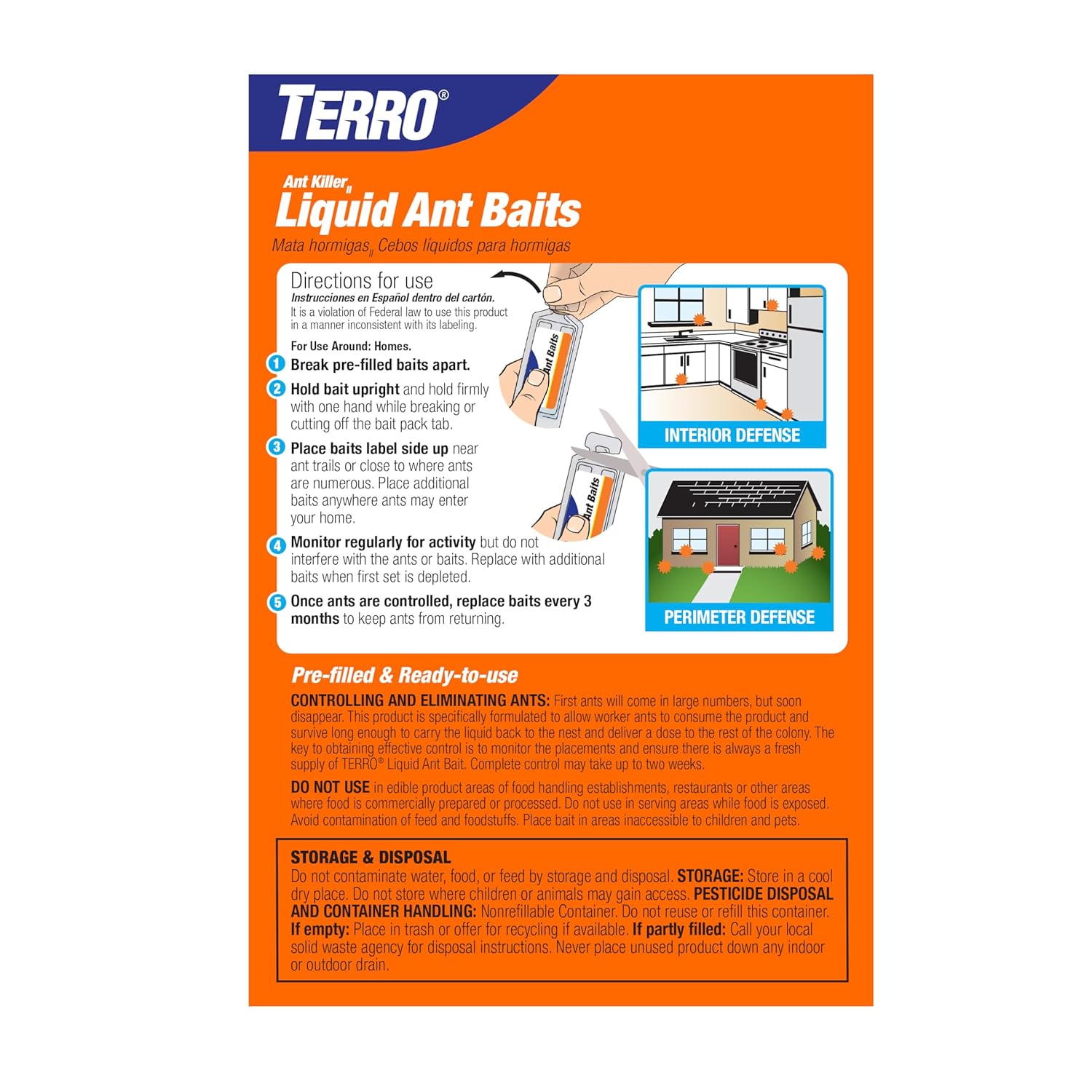 TERRO T300B Liquid Ant Killer Bait Stations 12-Pack - Indoor Ant Traps with Borax Formula, Kills the Queen & the Entire Colony