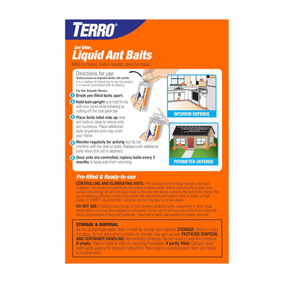 TERRO T300B Liquid Ant Killer Bait Stations 12-Pack - Indoor Ant Traps with Borax Formula, Kills the Queen & the Entire Colony