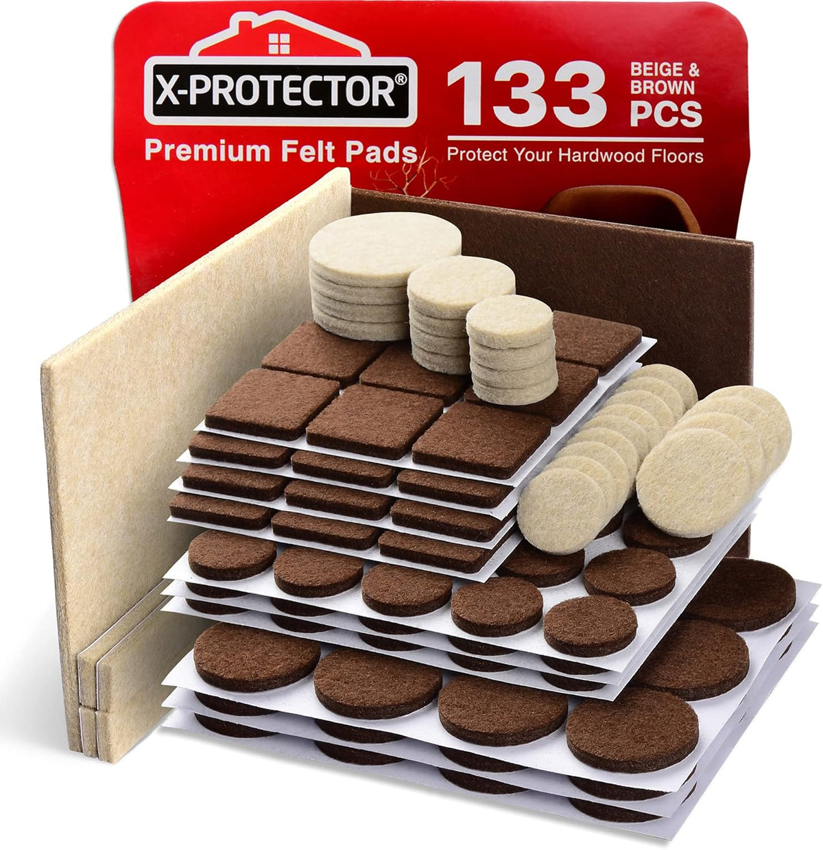 133 PCS Brown & Beige