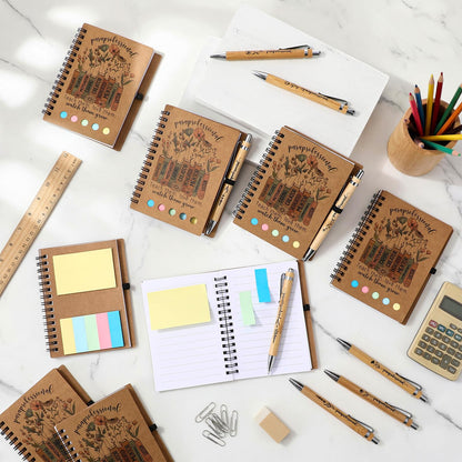 Jetec 48 Set 2026 CNA Week Gifts Bulk Nurse Appreciation Gift Set Small Inspirational Kraft Spiral Nursing Notebooks with Sticky Notes Pens for Healthcare Medical Hospital Coworker Staff Office