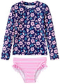 UMELOK Toddler and Little Girls Rash Guard Sets with Bikini Bottoms Swimwear