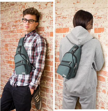AMJ Sling Bag für Wandern und Outdoor, Umhängetasche, Reise-Brusttasche Daypack für Damen & Herren