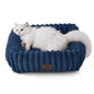 Bedsure ComfyFleece™ Cute Dog Bed for Small Medium Dogs - Washable Furry Puppy Beds, Rectangle Orthopedic Corduroy Fleece Pet Beds with Removable Zipper Cover, 25x21x7inches, Cream