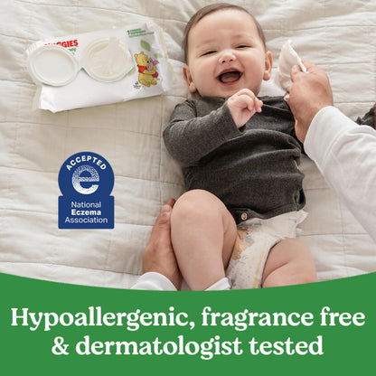 Huggies Natural Care Sensitive Baby-Feuchttücher, parfümfrei, hypoallergen, 99 % gereinigtes Wasser, 15 Flip-Top-Packungen (insgesamt 960 Tücher)