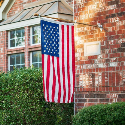 American Flag 8x12 ft: Long Lasting US Flag, Heavy Duty Nylon, Embroidered Stars, Sewn Stripes, Brass Grommets, UV Protection Perfect for Outdoors! USA Flag