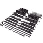 SUNEX Tools 80 Piece 3/8 in. Drive Master Impact Socket Set, Universal, Star, External Star, Extensions, Universal Joint, SAE and Metric, 8mm to 19mm and 5/16 in. to 3/4 in., CR-MO Steel, Model 3580