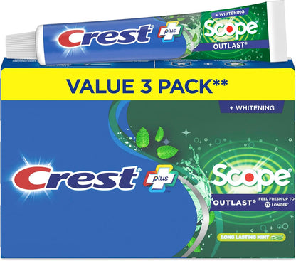 Crest Complete Zahncreme Whitening Plus Scope Minty Fresh, insgesamt 480 ml (4er-Pack à 120 ml)