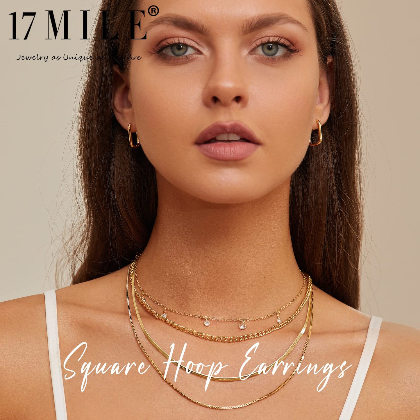 Creolen Set für Damen, 6 Paar 14K Vergoldet Leicht Hypoallergen Dick Offen Gedreht Creolen Ohrringe Pack Schmuck