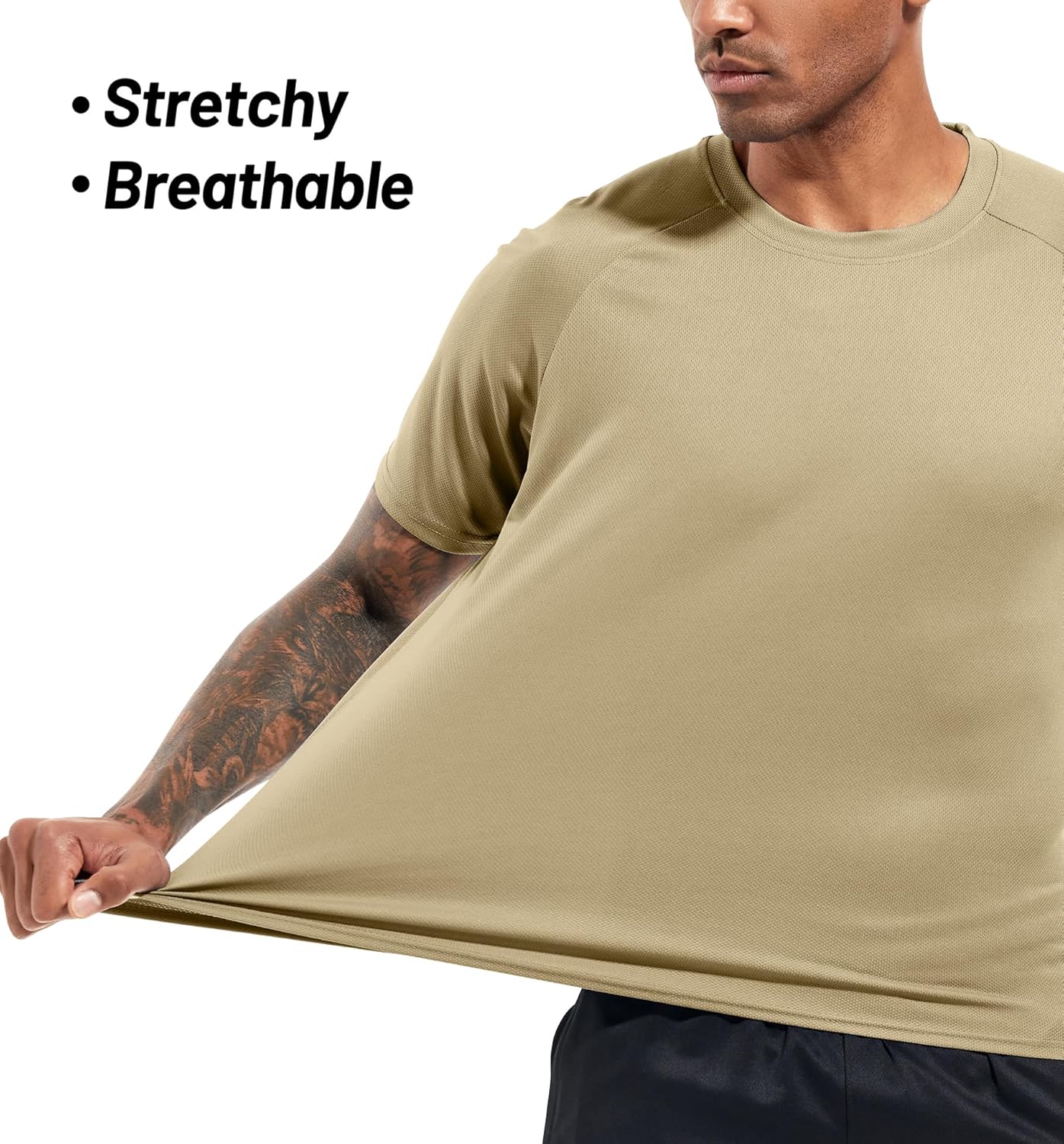 Boyzn 1er, 3er, 5er oder 7er Pack Herren-Trainings-Laufshirts, Dry Fit feuchtigkeitsableitendes T-Shirt, Gym Sport Kurzarm-T-Shirts