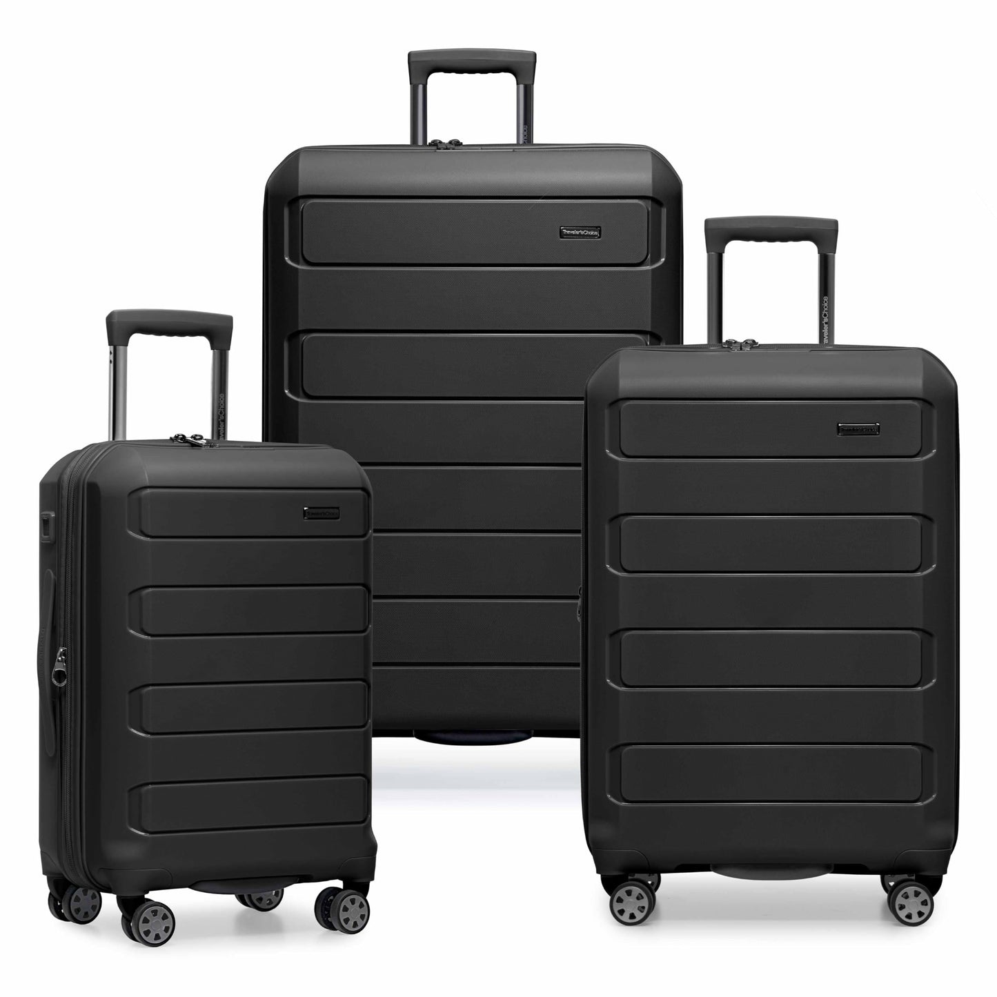 Traveler's Choice Pagosa Hardshell Expandable Luggage with Spinner Wheels, Slate Blue, 3-Piece Set (22/27/30)
