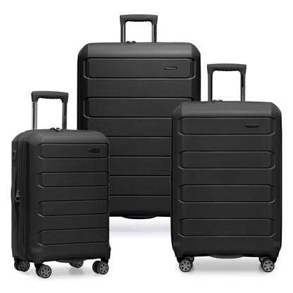 Traveler's Choice Pagosa Hardshell Expandable Luggage with Spinner Wheels, Slate Blue, 3-Piece Set (22/27/30)