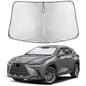 EcoNour Car Windshield Sunshade | Blocks 99% Heat & Keeps Interior Cool | Universal Fits Cars, SUVs, Trucks | Automotive Sun Screen, Visor & Car Accessories for Summer | Medium (64x32 Inches)