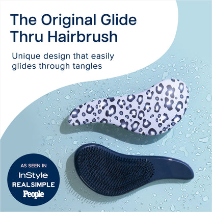 Crave Naturals Glide Thru Entwirrbürste für Erwachsene und Kinder. Entwirrbürste für natürliches, lockiges, glattes, nasses oder trockenes Haar. Haarbürsten für Frauen. Stylingbürste (Blau)