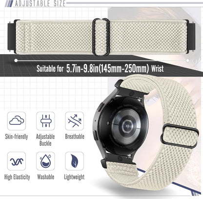 Runostrich Schnellverschluss-Nylon-Uhrenarmband - Breitenwahl - 18mm, 19mm, 20mm, 22mm, 24mm elastische Uhrenarmbänder verstellbares dehnbares Solo Loop Sport Nylon Ersatzarmband für Damen Herren, 3 Stück