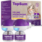TopSum Cat Calming Pheromone Diffuser: Feline Pheromones Plug in for Stress, Alone At Home, Spraying, Fighting, Scratching, Aggression & Excessive Meowing (Purple– 6 Refills)
