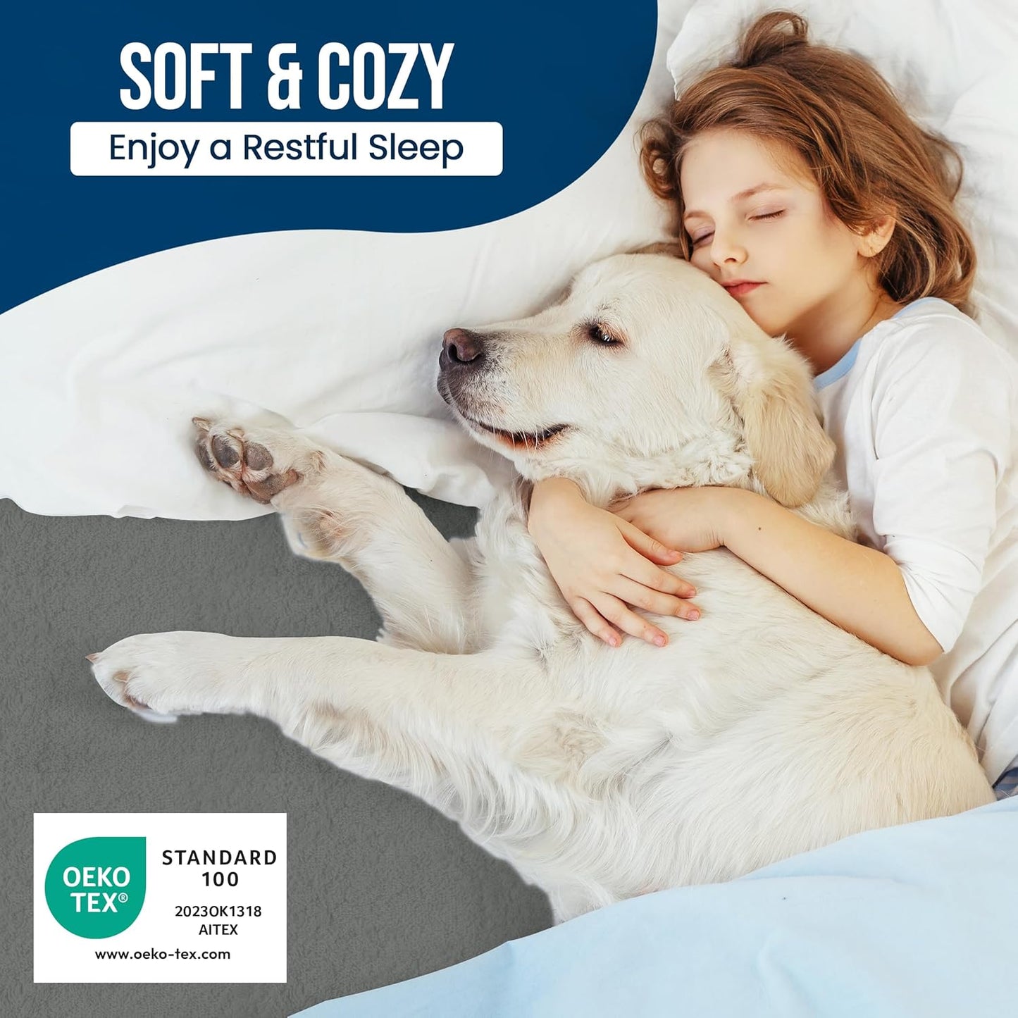 Utopia Bedding Wasserdichter Matratzenschoner für Doppelbetten/Full Size, Premium Frottee Matratzenbezug 200 g/m², Atmungsaktiv, Spannbetttuch-Stil mit dehnbaren Taschen (Weiß)