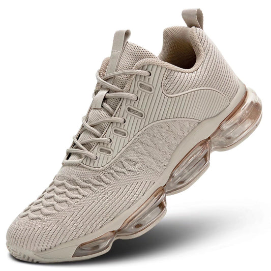 Mens Running Shoes Air Low Top Comfort Walking Lace Up Sneakers Breathable Fashion Tennis Sport Gym Fitness Cross Trainers
