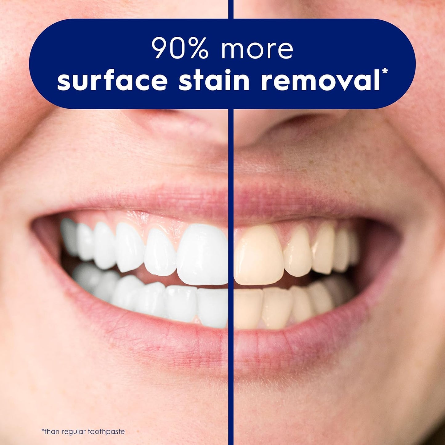 Crest 3D White Advanced Teeth Whitening Toothpaste, Radiant Mint, 4 Count (Pack of 1), 280 mL Total (70 mL each)