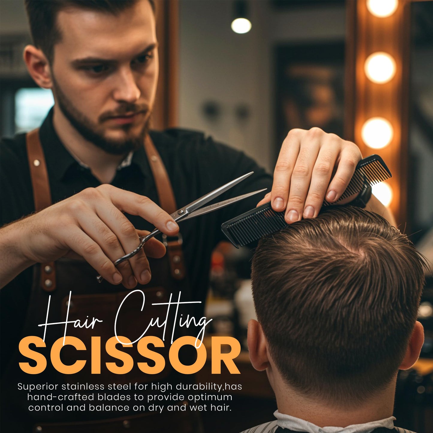 Utopia Care Haarschneide- und professionelle Friseurschere 6,5 Zoll, Premium Edelstahl Schere mit glattem Rasiermesser und scharfen Klingen für Salons, Männer, Frauen und Kinder, Silber