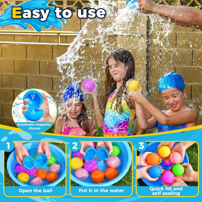 12PCS Reusable Water Balloons for Endless Summer Fun
