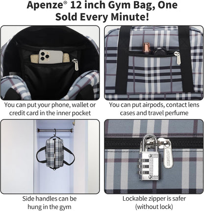 Kleine Sporttasche 18 Zoll Handgepäck Reisetasche für Wochenendtrips Sport-Schwarz