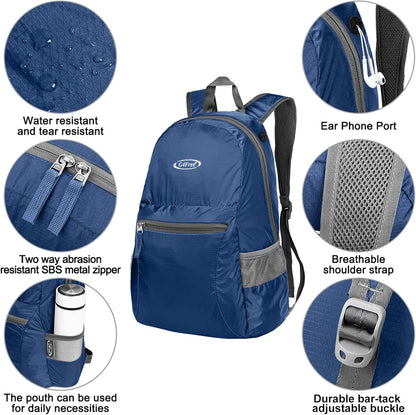 G4Free 20L Lightweight Packable Backpack Foldable Travel Hiking Daypack for Men and Women