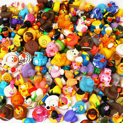 XY-WQ Rubber Duck 150 Pack for Jeeps Bath Toy Assortment - 2.3 Inch Bulk Floater Duck for Kids - Baby Showers Accessories - Party Favors, Birthdays, Bath Time, and More (50 Varieties)