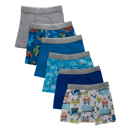 Hanes Boys' Potty Training Underwear, Light Leaks Toddler Cotton Briefs and Boxer Briefs, Multi-pack
