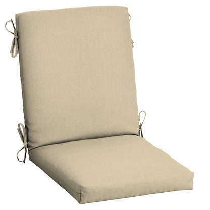 Arden 2-Pack Outdoor Patio Dining Chair Cushion, 20x44, Rain-Proof Seat Pad, Fade-Resistant Outdoor Cushion Black Cabana Stripe