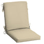 Arden 2-Pack Outdoor Patio Dining Chair Cushion, 20x44, Rain-Proof Seat Pad, Fade-Resistant Outdoor Cushion Black Cabana Stripe