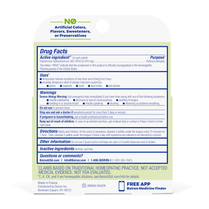 Boiron Histaminum Hydrochloricum 30C Homeopathic Medicine for Indoor or Outdoor Allergy Relief, Hay Fever, and Hives - (240 Pellets), (Pack of 6)