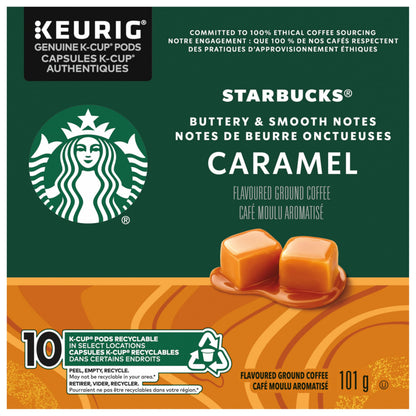 Cápsulas de café con sabor a caramelo Starbucks K-Cup. 10 unidades.