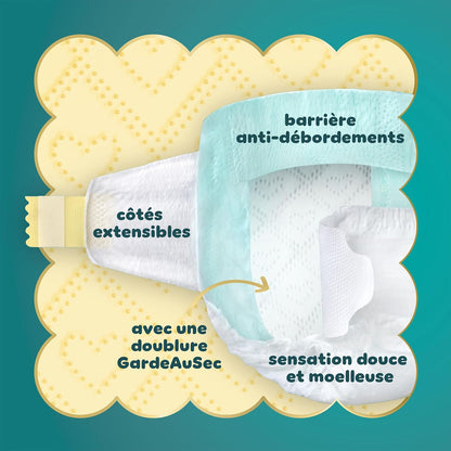 Pampers Swaddlers Windeln, Größe 0 (bis 4,5 kg), 84 Stück, Saugfähig, Hält Babys trocken und bequem, Hautverträgliche Einwegwindel