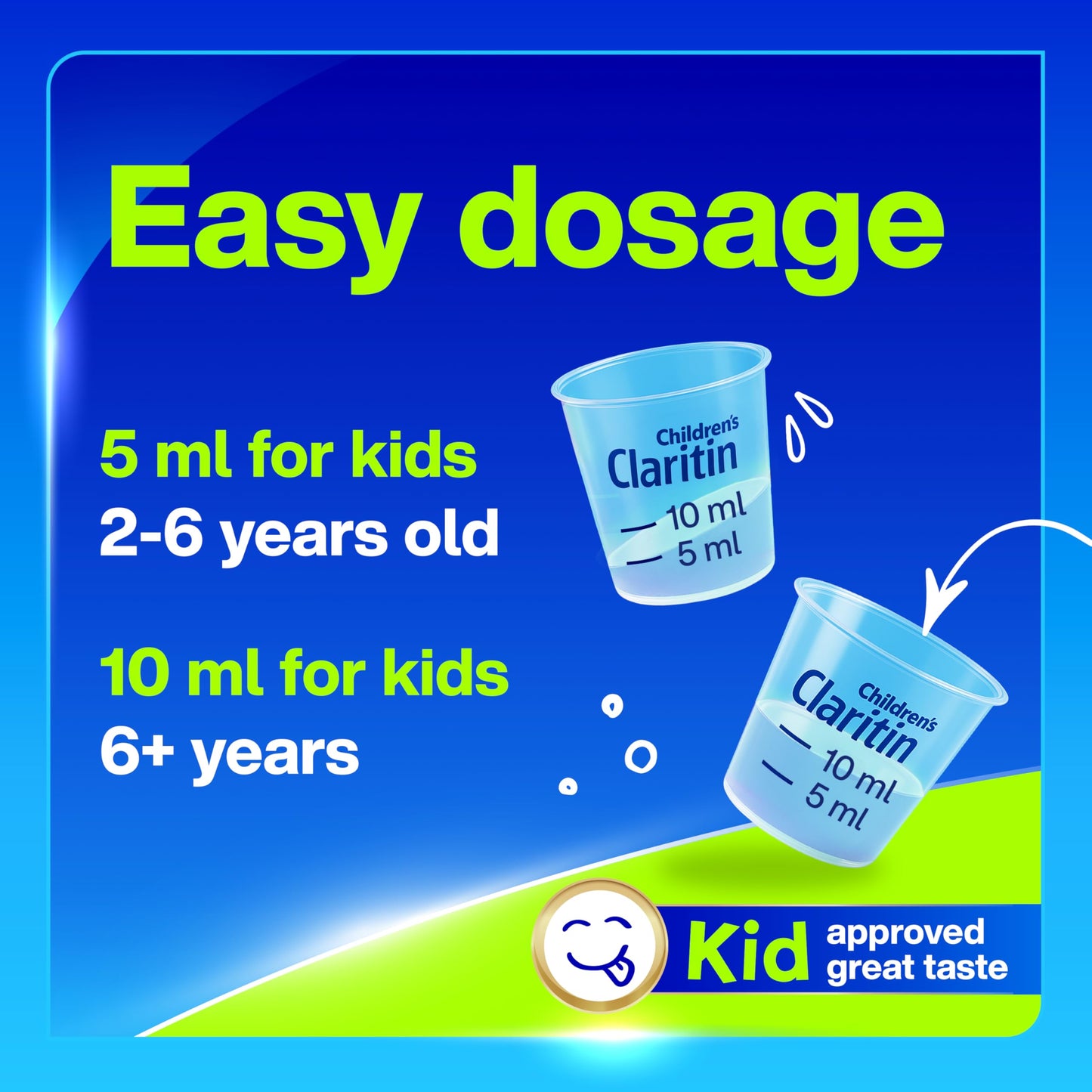 Claritin Children's Allergy Medicine,24-Hour Non-Drowsy Loratadine 5mg,Antihistamine Liquid for Kids Aged 2 Years and Older,Grape Flavored,8 fl oz.,(Pack of 2)