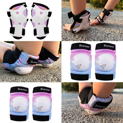Kinder/Jugend Knieschoner Ellenbogenschoner Protektoren Set für Inlineskates Rollschuhe Radfahren BMX Fahrrad Skateboard Inline-Skating Scooter Fahren Sport