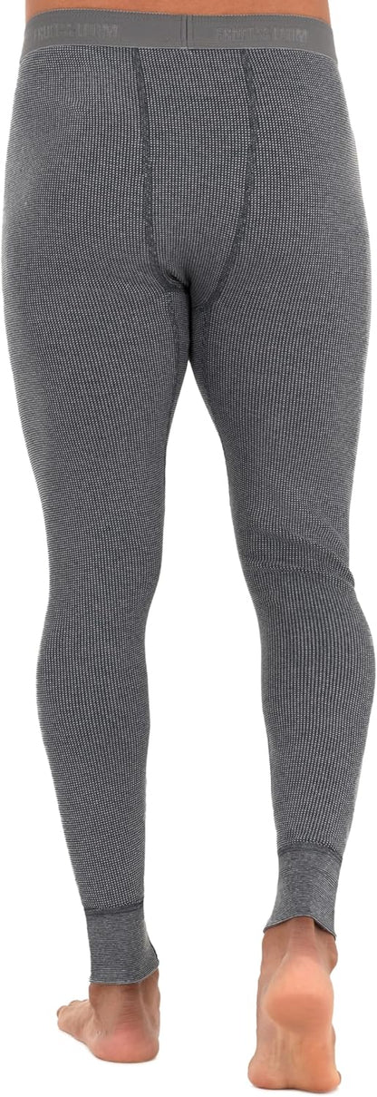 Fruit of the Loom Herren Premium Waffel-Thermo-Unterwäsche lange Unterhose aus recyceltem Material (1er-, 2er-, 3er- und 4er-Pack)