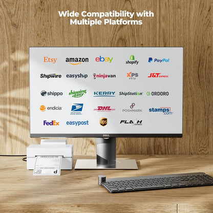 MUNBYN Bluetooth Thermodrucker für Versandetiketten, 130B Kabelloser 4x6 Etikettendrucker für kleine Unternehmen und Büros, kompatibel mit iPhone, Android, iPad, Windows, macOS, Canada Post, UPS, Purolator (Weiß)