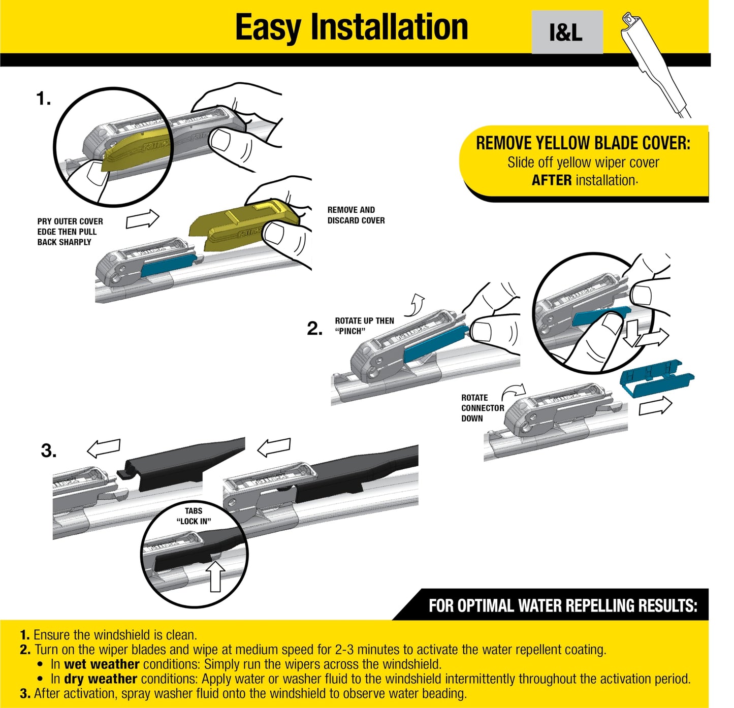 Rain-X 810363 Repellency Water Repellent Wiper Blades, 22" Windshield Wipers (Pack of 2), All Weather Streak-Free for Enhanced Visibility w/Water Repellency Formula [Amazon Exclusive]