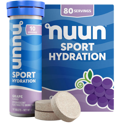 Nuun Sport Electrolyte Tablets with Magnesium, Calcium, Potassium, Chloride & Sodium, Gluten Free & Vegan, Mixed Flavors, 48 Pack (40 Servings Total)