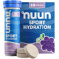 Nuun Sport Electrolyte Tablets with Magnesium, Calcium, Potassium, Chloride & Sodium, Gluten Free & Vegan, Mixed Flavors, 48 Pack (40 Servings Total)