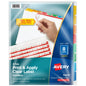 Avery 8 Tab Dividers for 3 Ring Binder, Easy Print & Apply Clear Label Strip, Index Maker Customizable Multicolor Tabs, 25 Sets (11424)