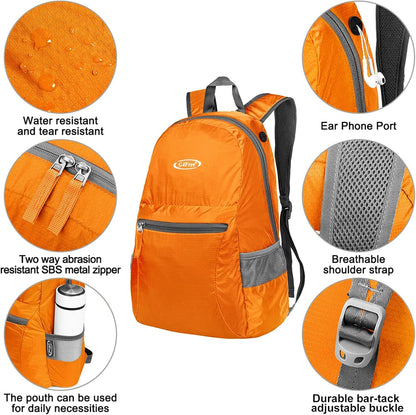 G4Free 20L Lightweight Packable Backpack Foldable Travel Hiking Daypack for Men and Women