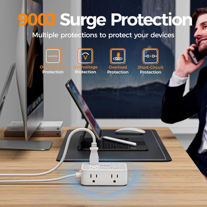 TESSAN Surge Protector Power Strip: A Game-Changer for Your Workspace