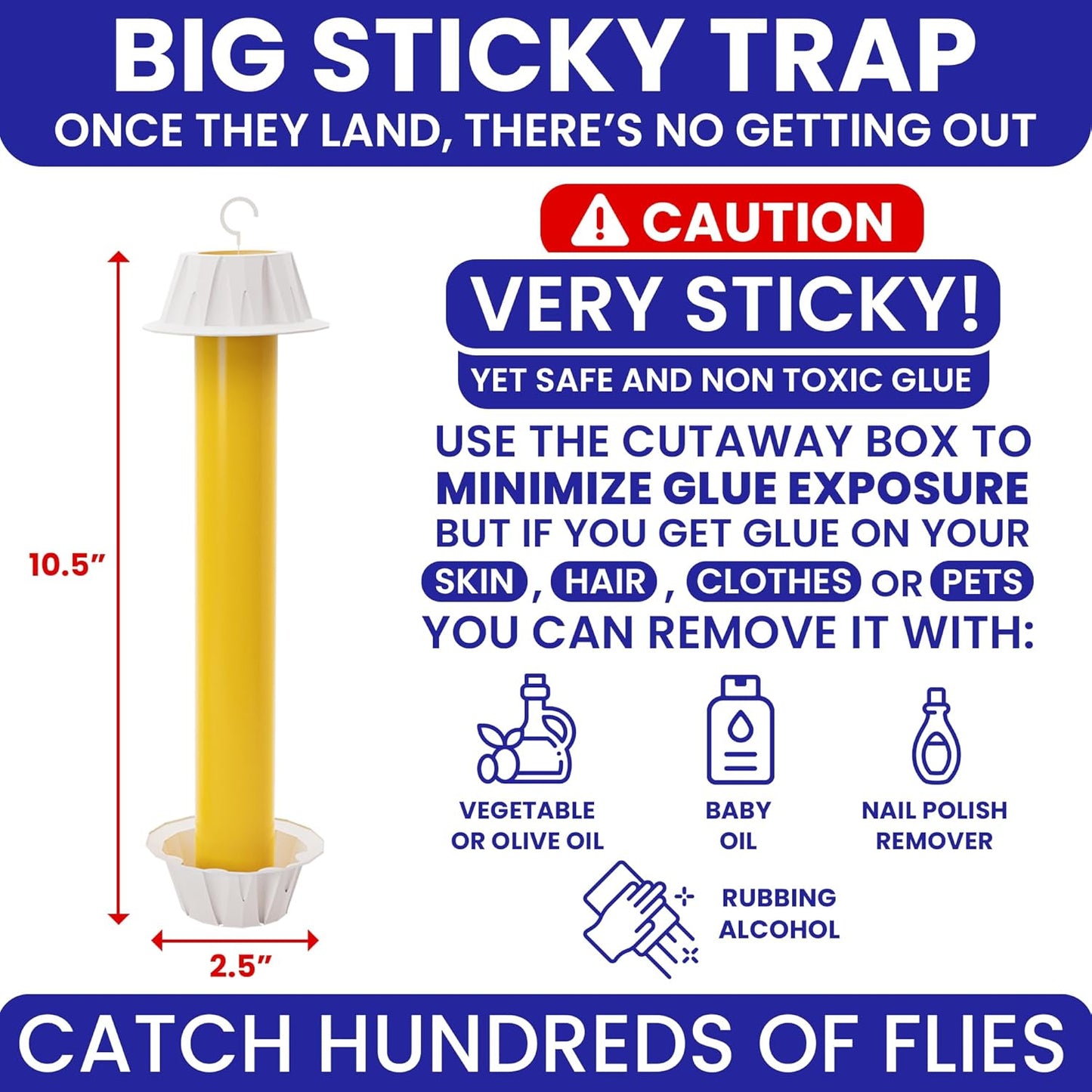 Fly Stick Sticky Fly Traps for Indoors Outdoor 6pk