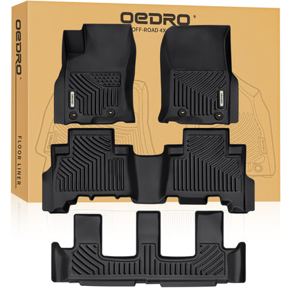 OEDRO Floor Mats Fit for Toyota Camry 2011-2007, Custom Fit Front & 2nd Row Floor Liner Set, TPE All Weather Protection Camry Car Mats, Black