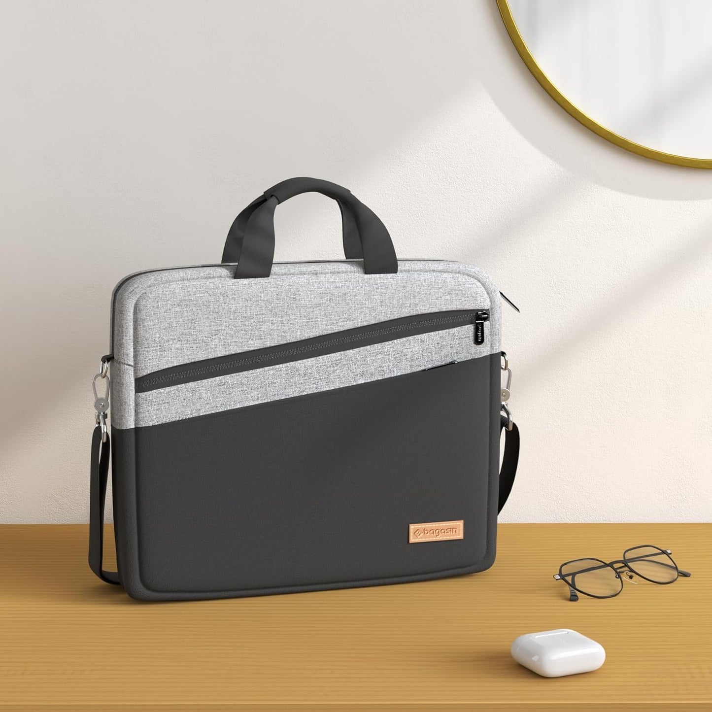 15 15,6 16 17 17,3 Zoll Laptop Computer PC Umhängetasche Tragetasche, Wasserabweisende Aktentasche